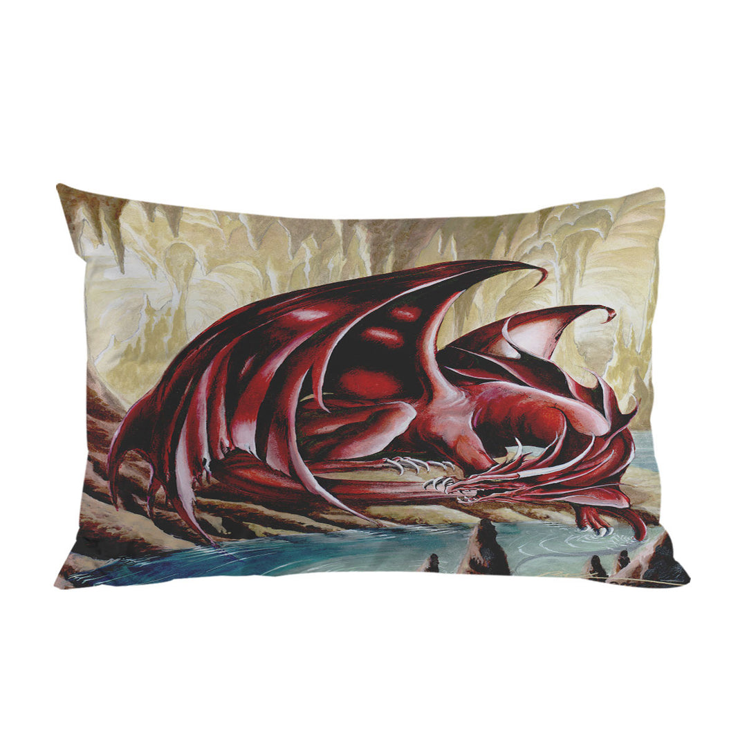 Firebrand Red Dragon Drawing Pillowcase