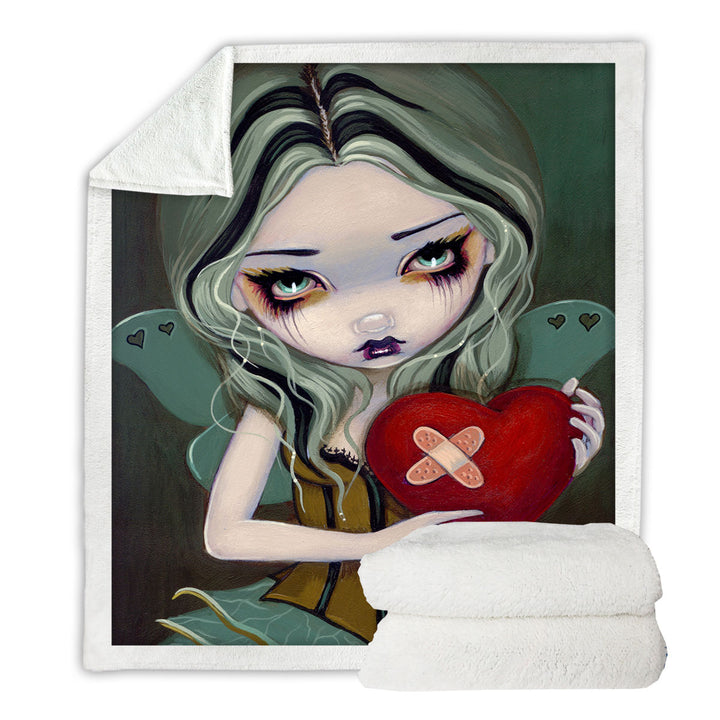 Fleece Blankets of Melancholy Valentine Mending a Broken Heart Fairy