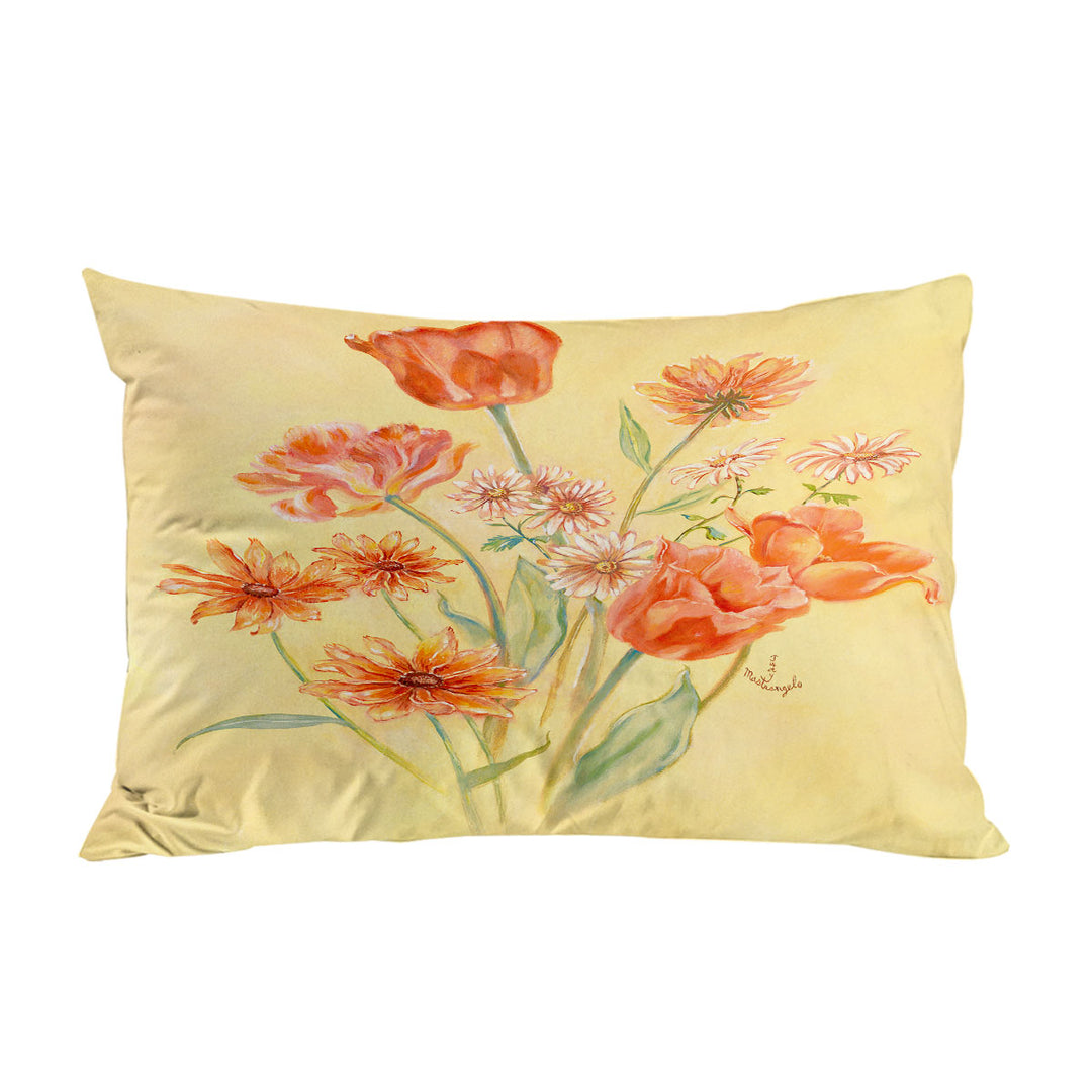 Floral Art Painting Tulips and Daisies Flowers Bed Covers