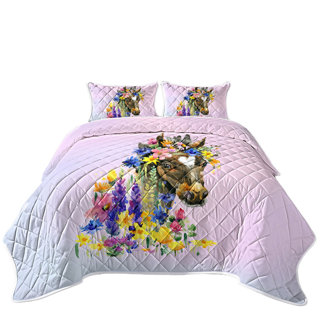 Floral Horse Coverlet