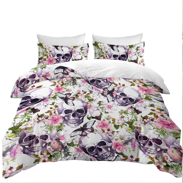 Floral Skulls Duvet Covers