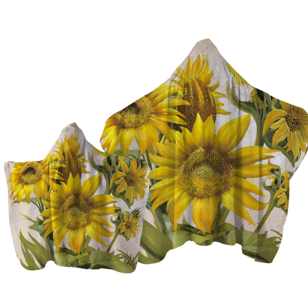 Flower Art Sunflower Bloom Towel Hoodie