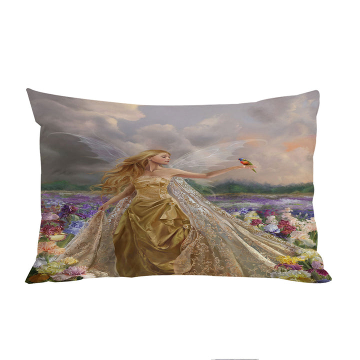 Flower Field and the Beautiful Blonde Fairy Pillowcase