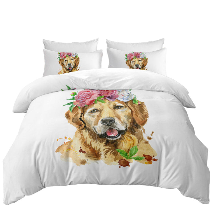 Flowery Labrador Dog Bed Covers