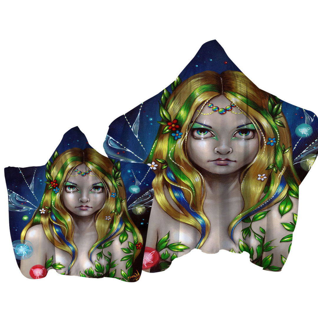 Forest Fairy Queen Titania Towel with Hood