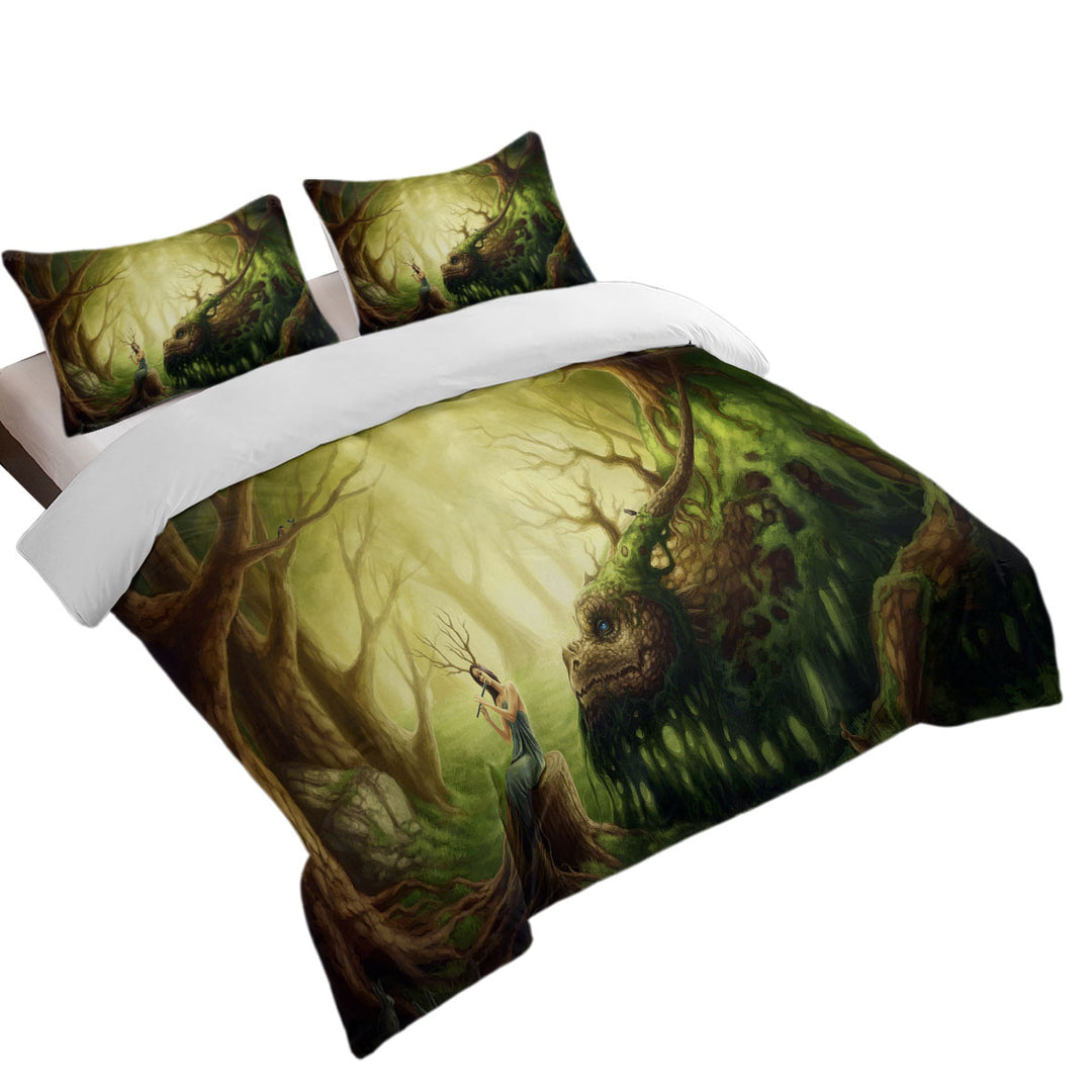 Forgotten Fairytales Forest Fairy and Dragon California King Duvet Cover