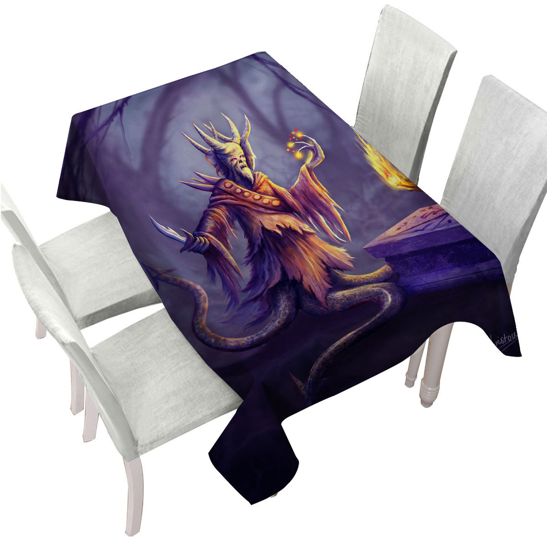 Frightening Fantasy Art Lord Altis the Monster Table Cover