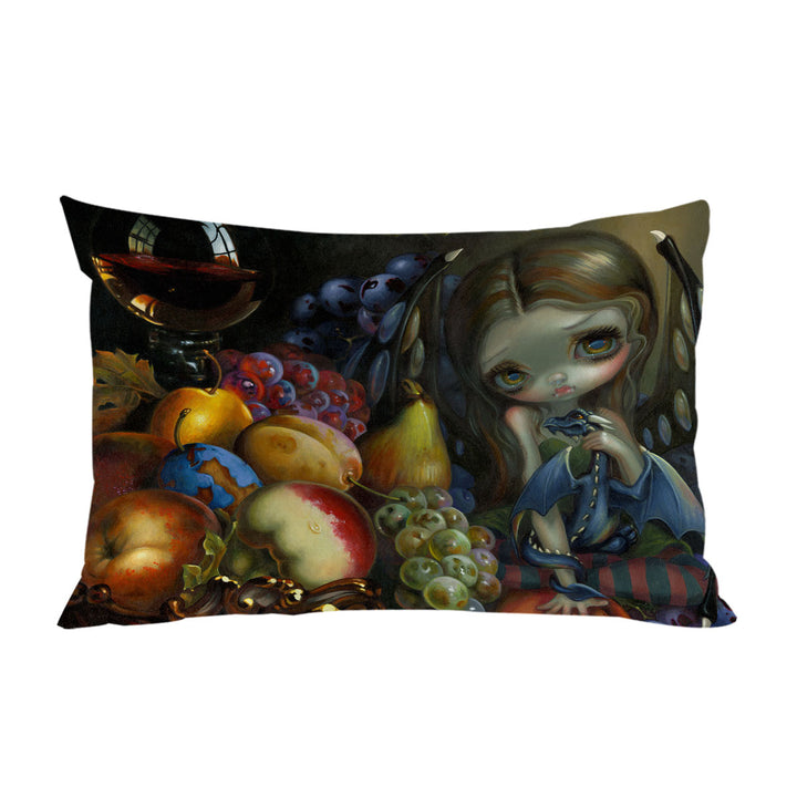 Fruit Dragonling Little Fairy and Her Baby Dragon throw pillow case covers