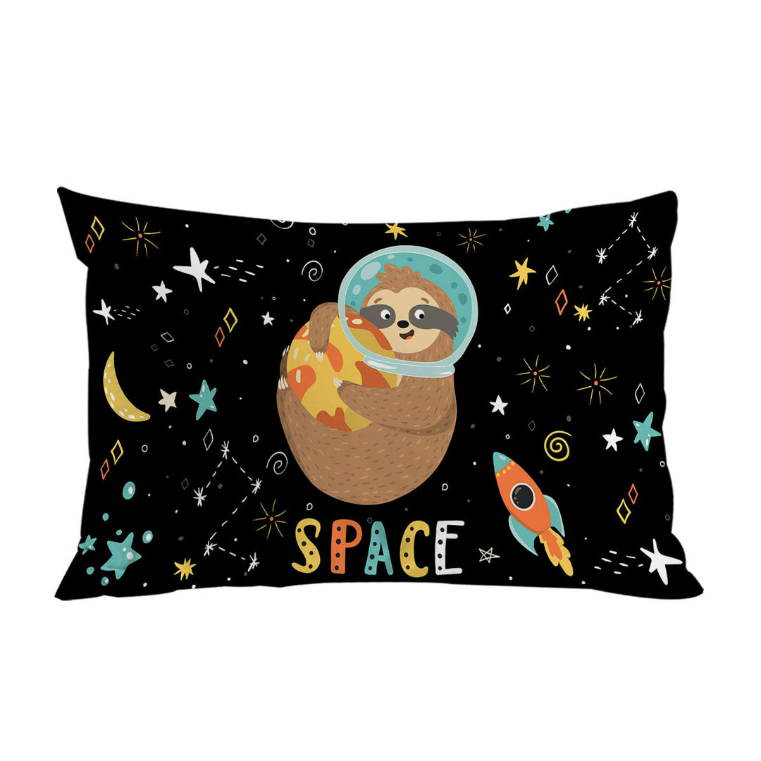 Funny Astronaut Sloth in Space King Pillow Cases