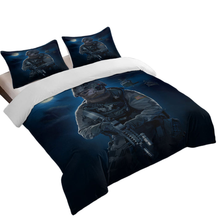 Funny Cool Animal Artwork the US Navy Seal Duvet Covers King