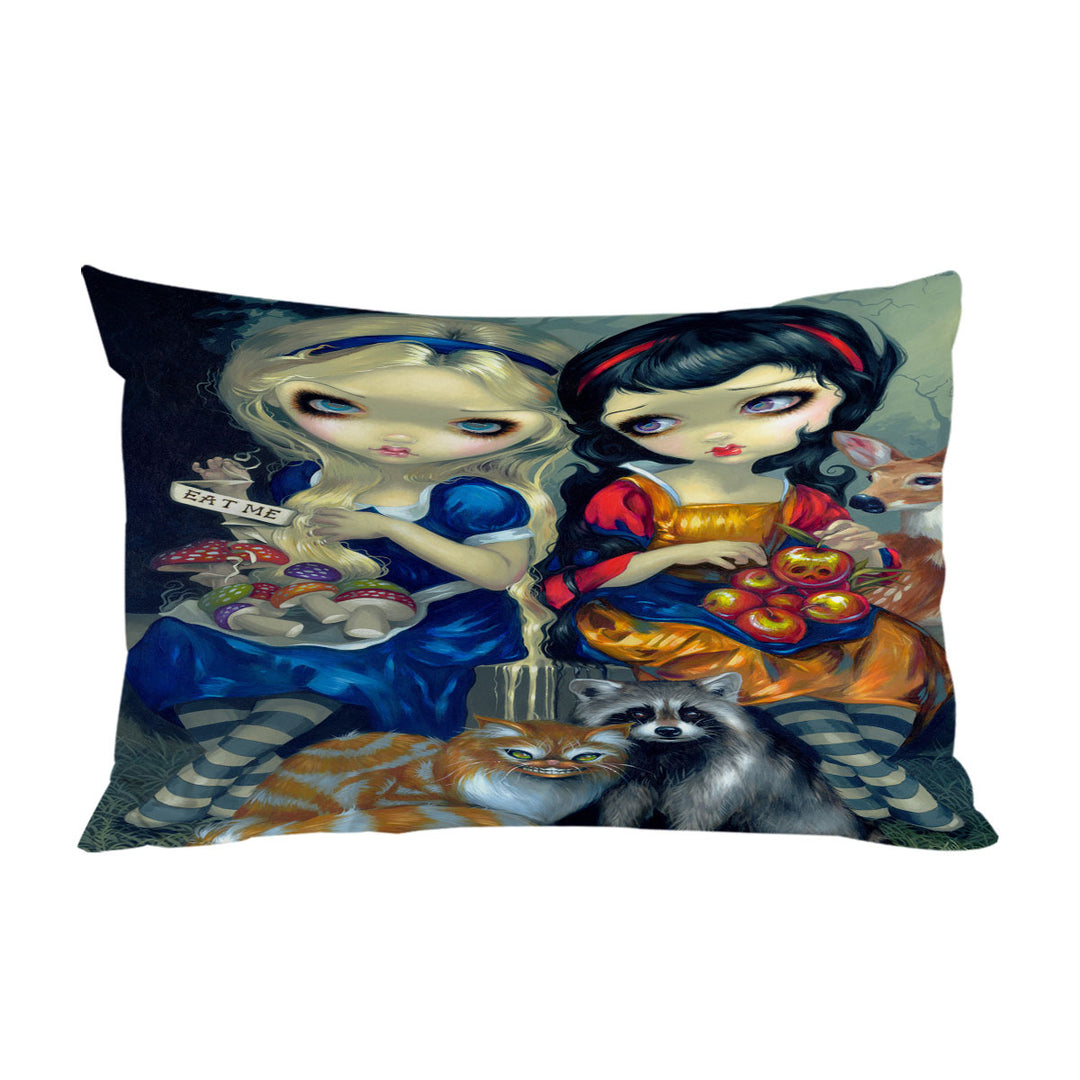 Funny Fantasy Art Alice and Snow White Bed Covers