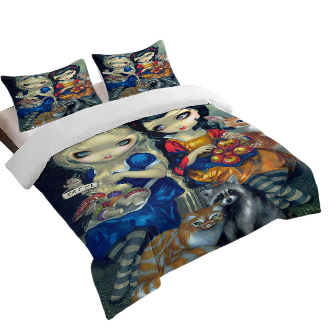 Funny Fantasy Art Alice and Snow White Duvet Covers