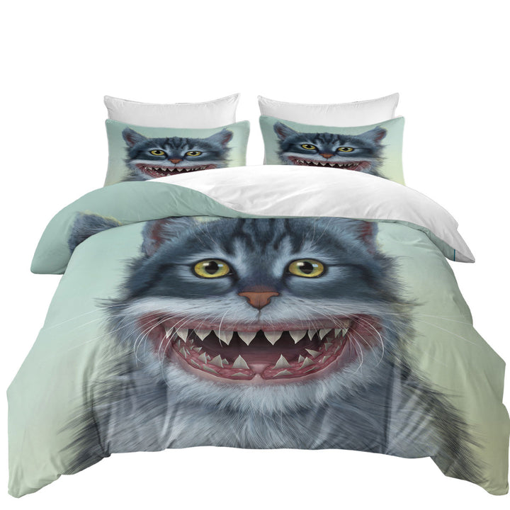 Funny and Cool Animal Artwork Sharkitten Shark vs Cat Daybed Covers Sets