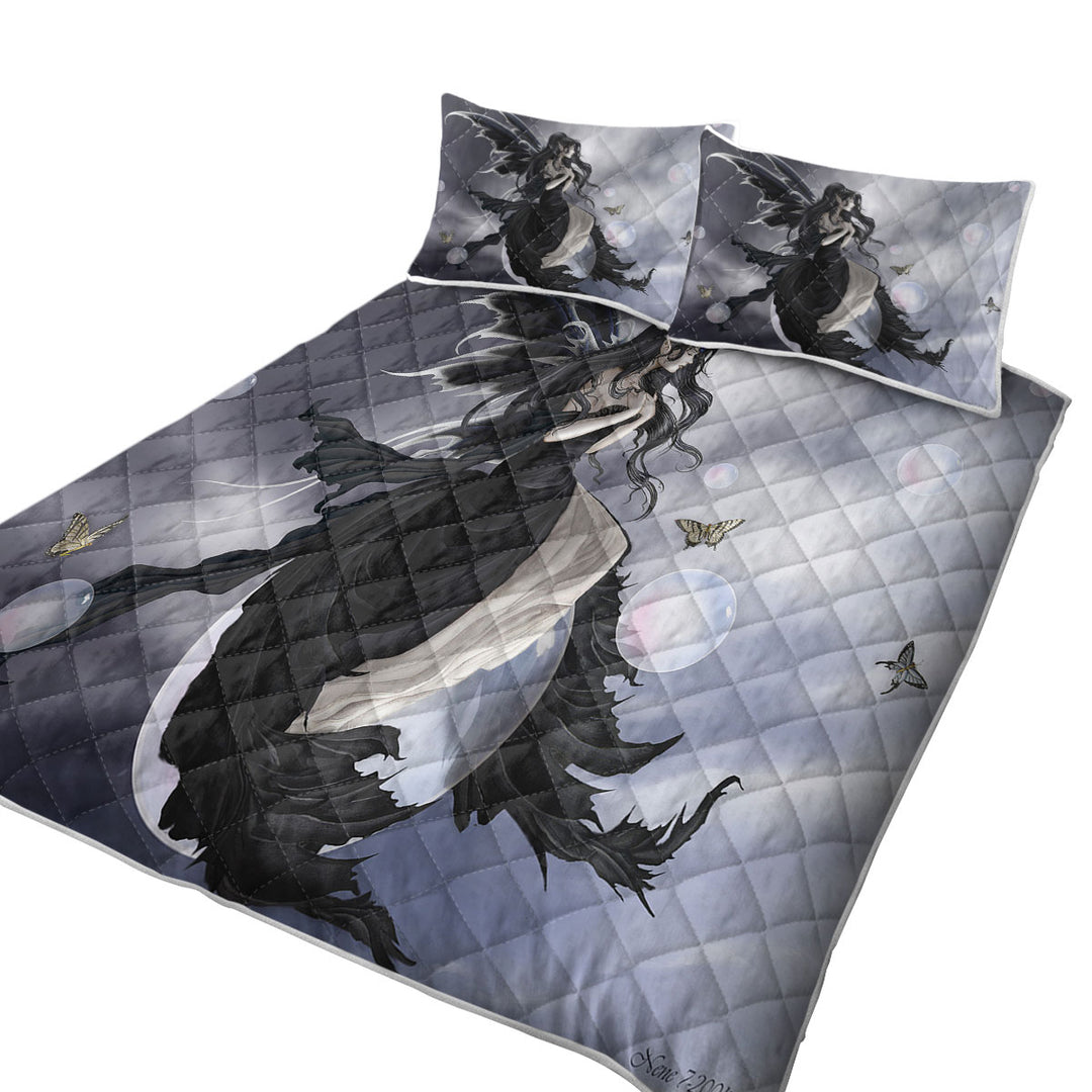 Gathering Storm Fantasy Art of Dark Fairy King Size Quilt Sets