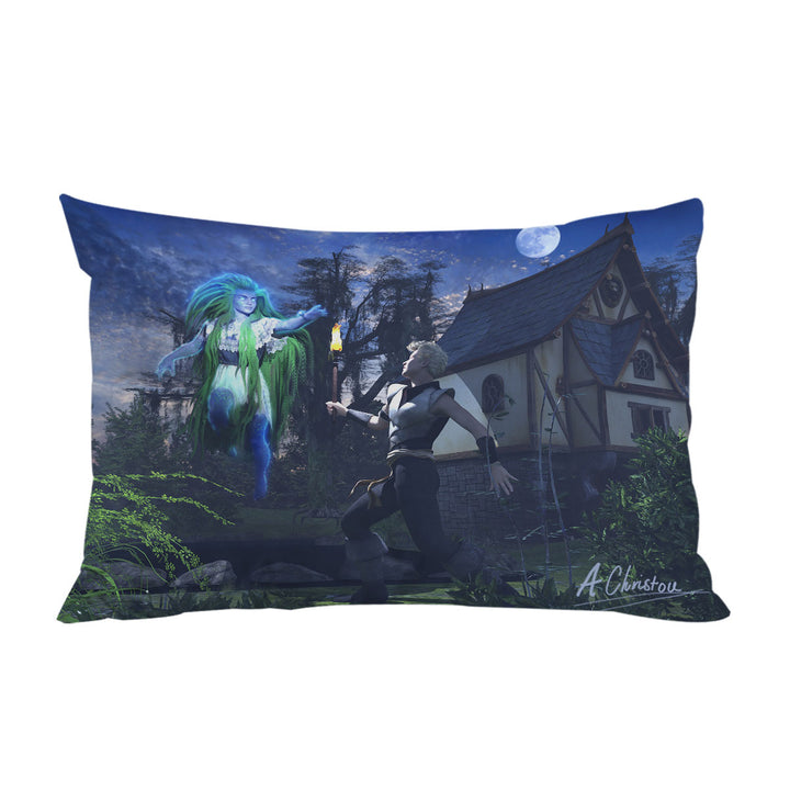 Ghostly Encounter Fiction Art Pillowcases