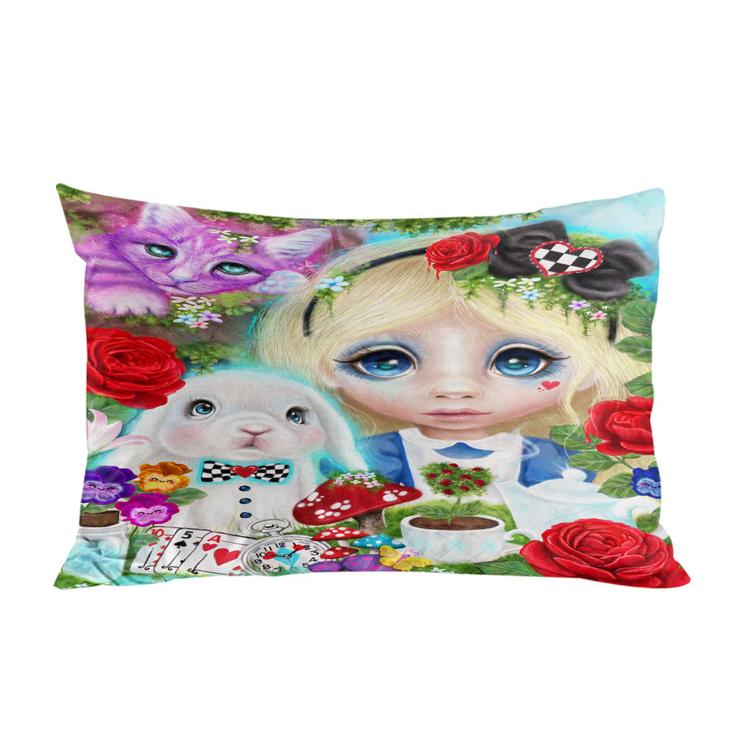 Girls Art Curious Little Alice Girl King Pillow Cases