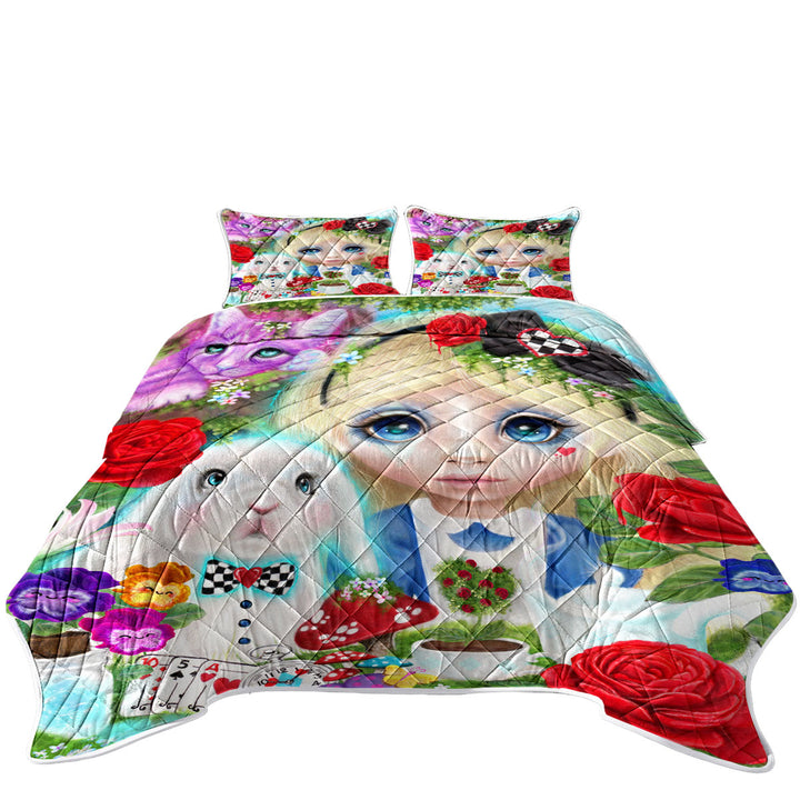 Girls Art Curious Little Alice Girl Quilts