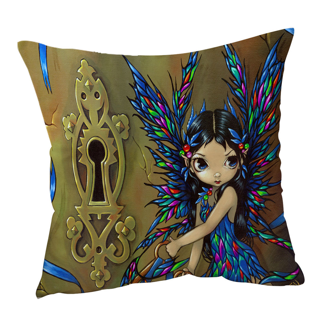 Girls Throw Cushions Keyhole Colorful Wings Fairy Secrets