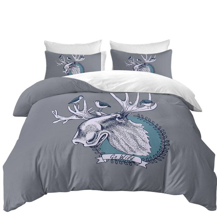 Go Wild Moose and Birds Coverlets