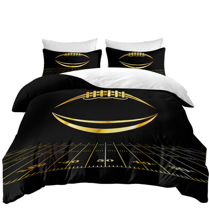 Gold Football King Quilt Cover