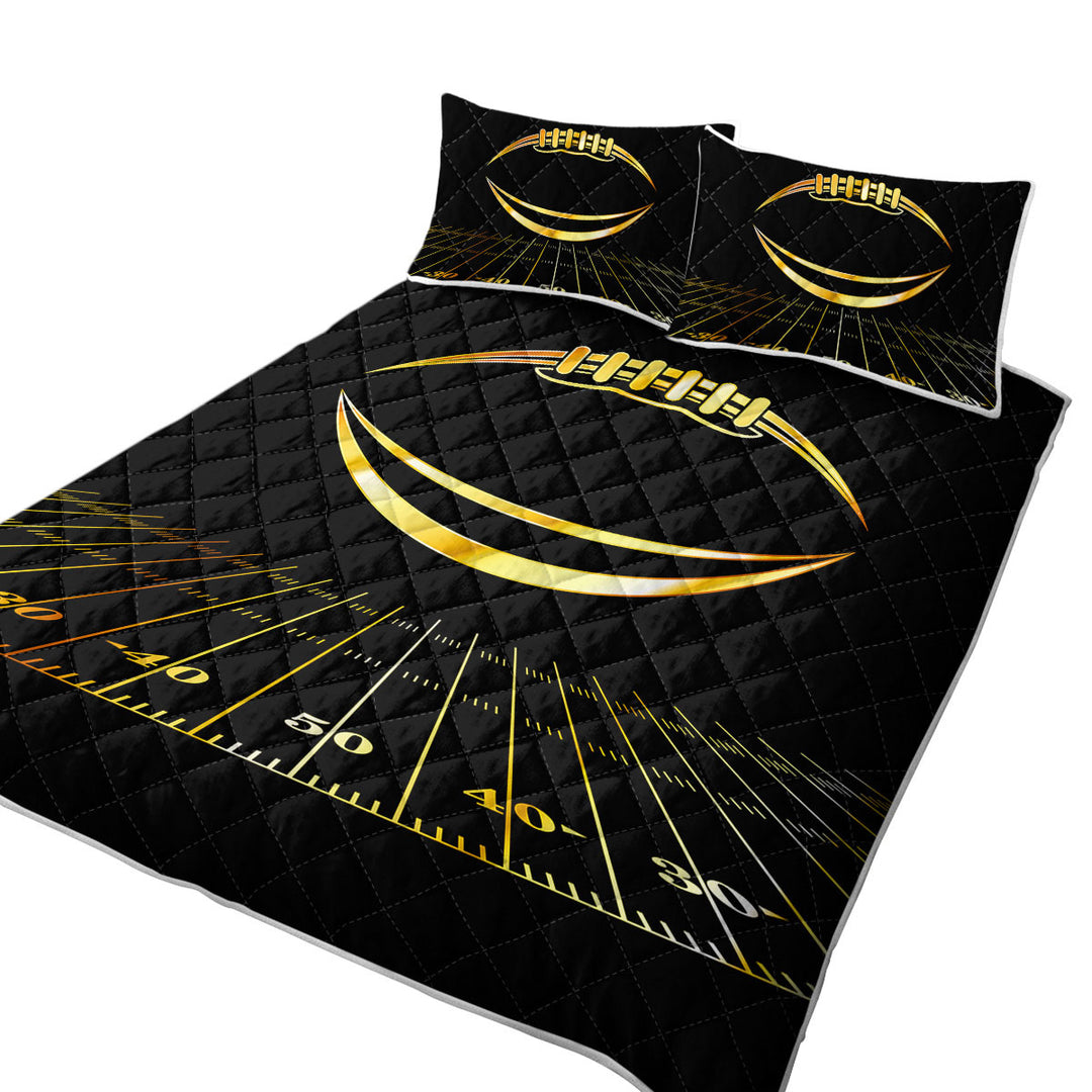 Gold Football King Size Bedspreads