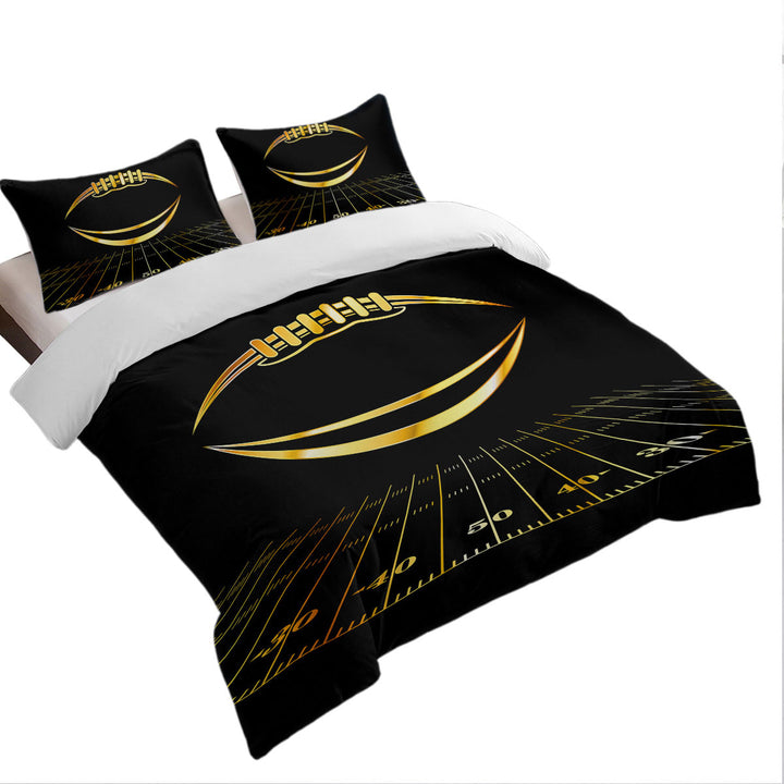 Gold Football Quilt Cover Sets