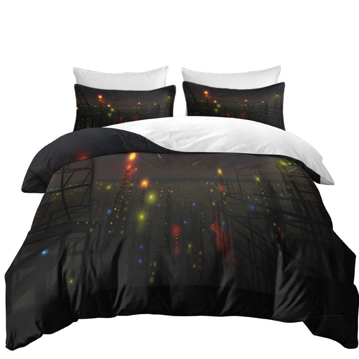 Good Duvet Covers with Cool Night at City of Lights