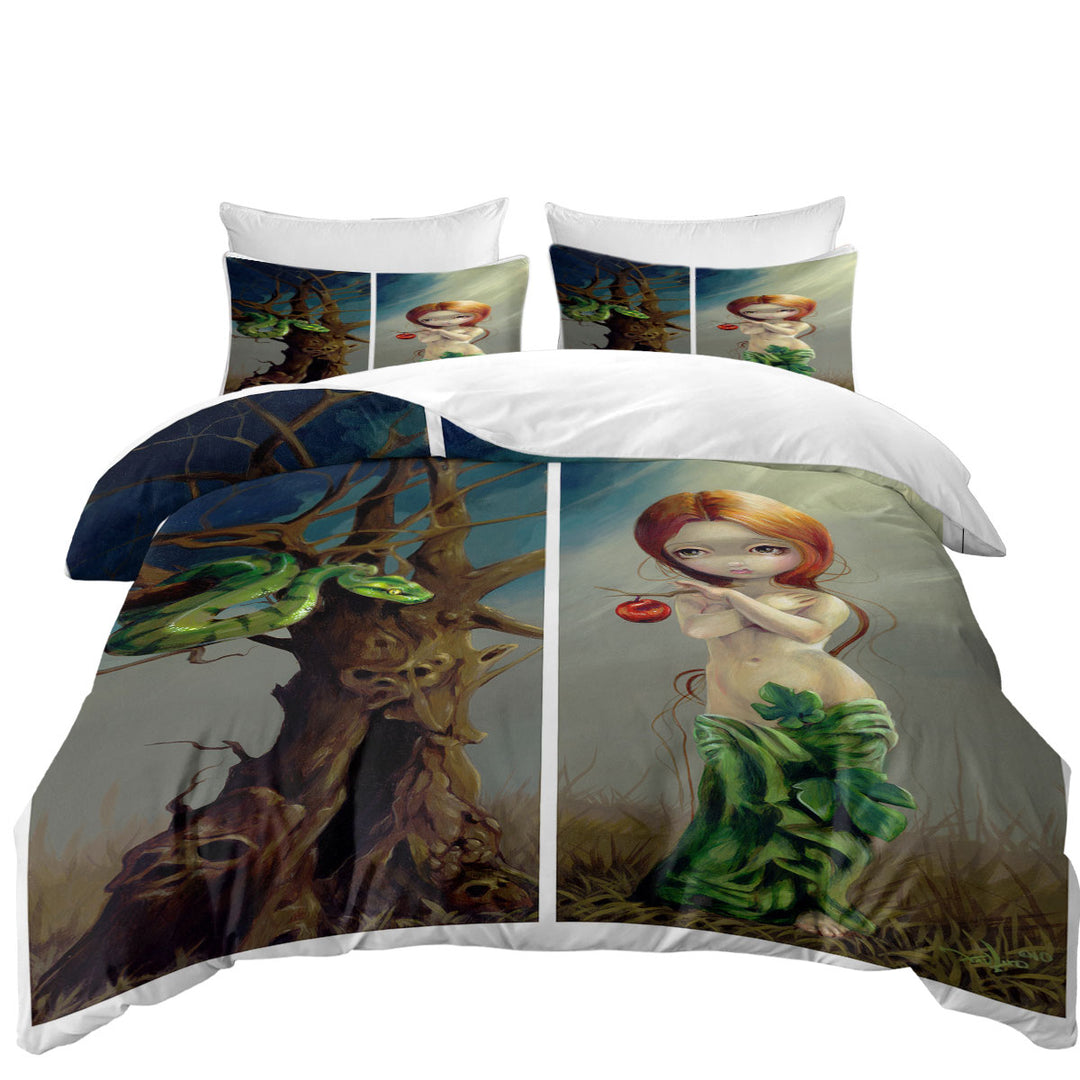 Good Duvet Covers with Eve and the Tree of Knowledge Woman and Snake