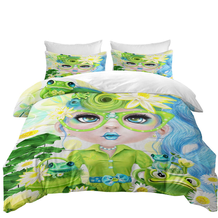 Good Duvet Covers with Frog Loving Felecia Munchkinz Gril