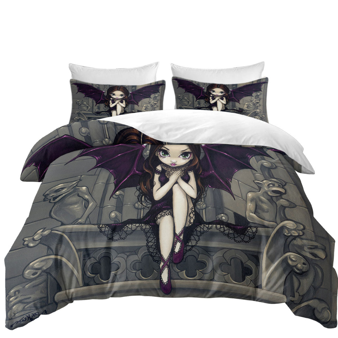 Good Duvet Covers with Gothic Fairy and the Gargoyles of Notre Dame