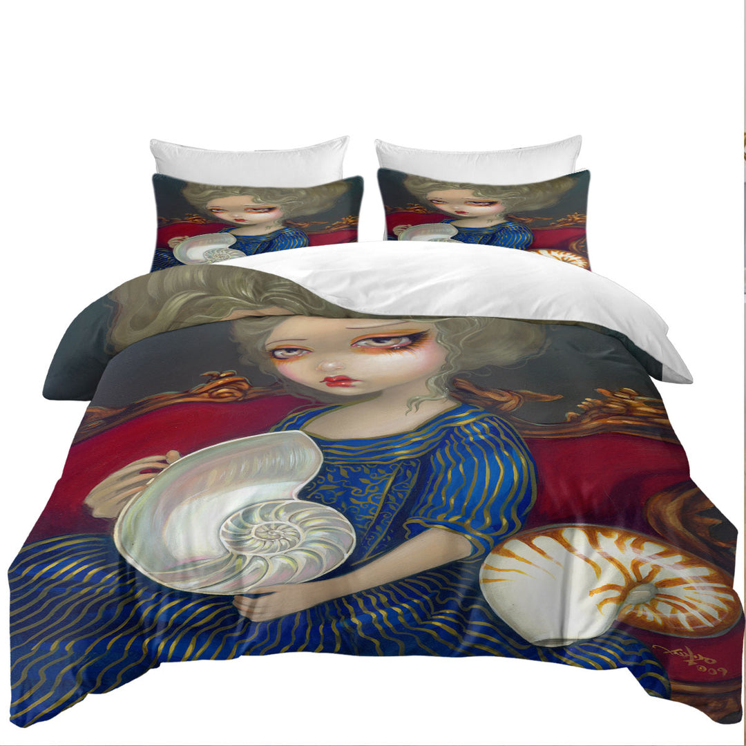 Good Duvet Covers with Mystery of the Nautilus and Beautiful Lady