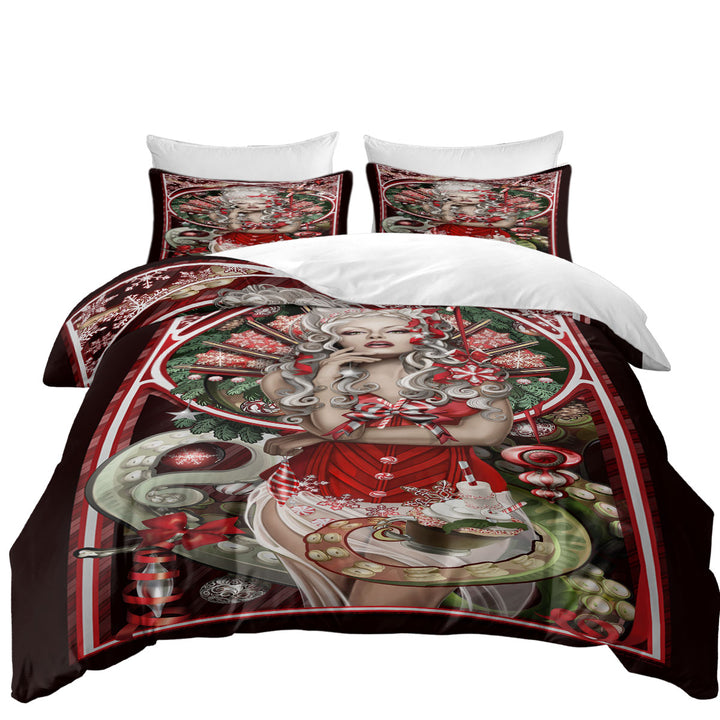 Good Duvet Covers with Sexy Art Cthulhu and Beautiful Candy Lady