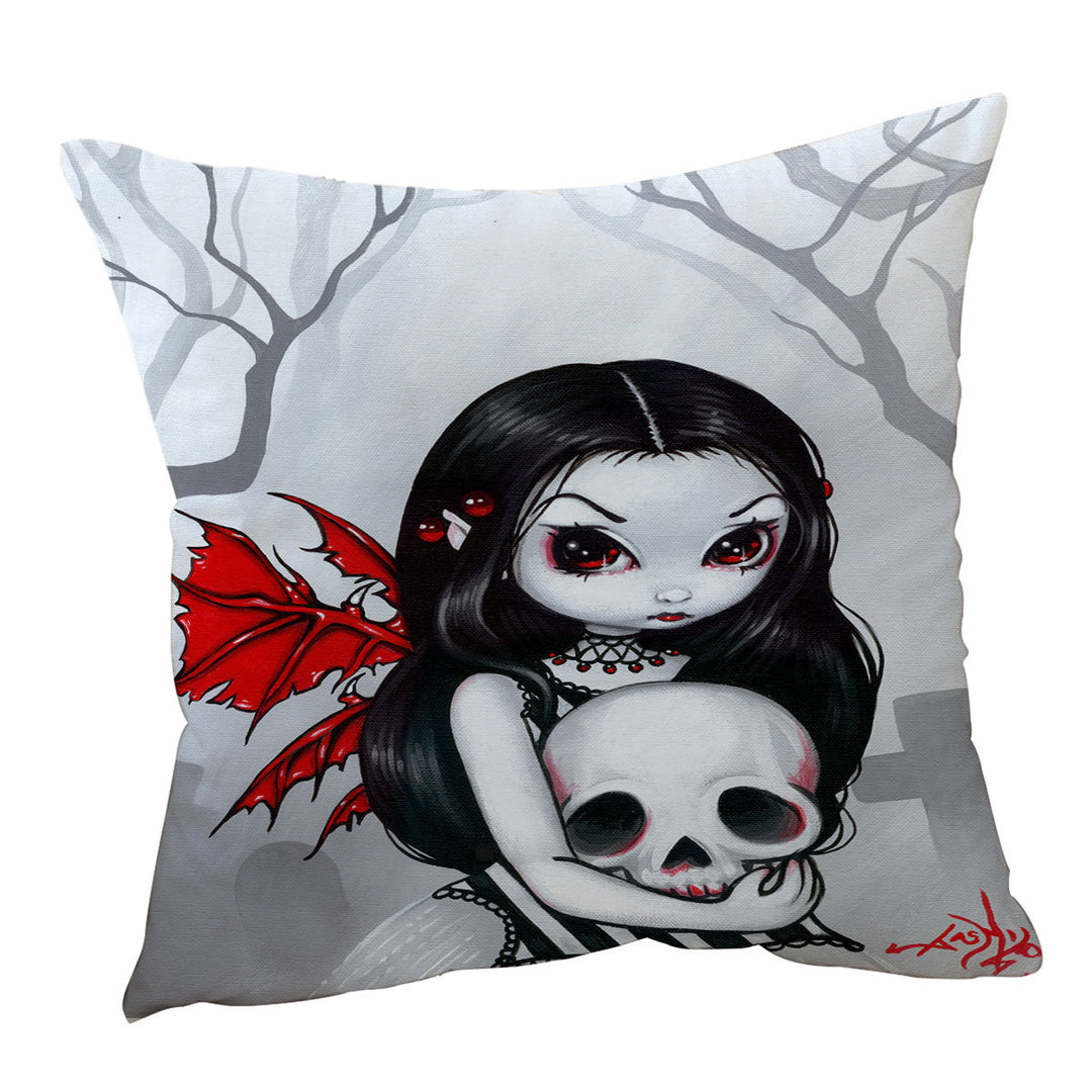 Goth Cushions Fairy a Walk Through the Cemetery