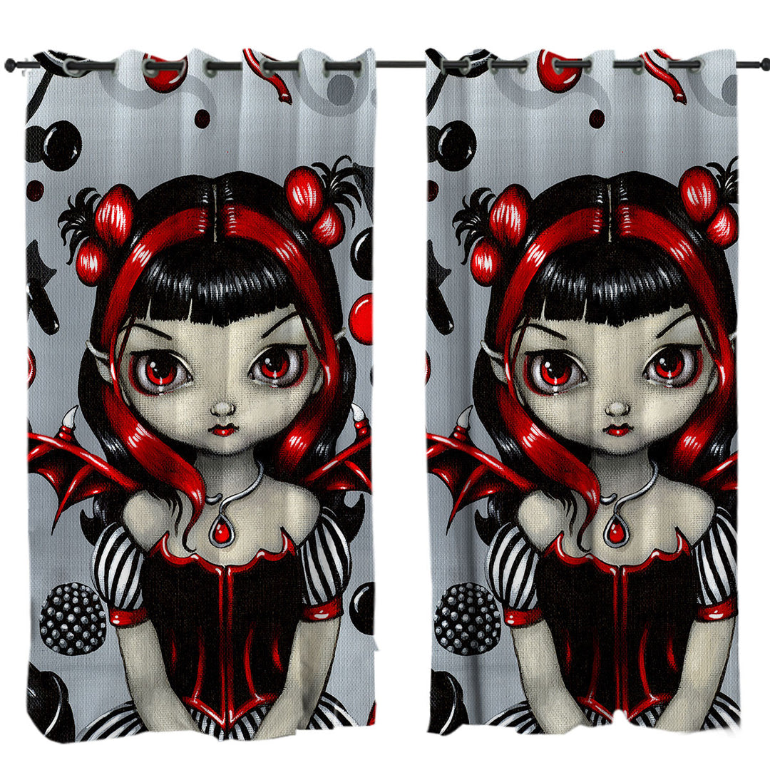 Goth Red and Black Licorice Fairy Drapery