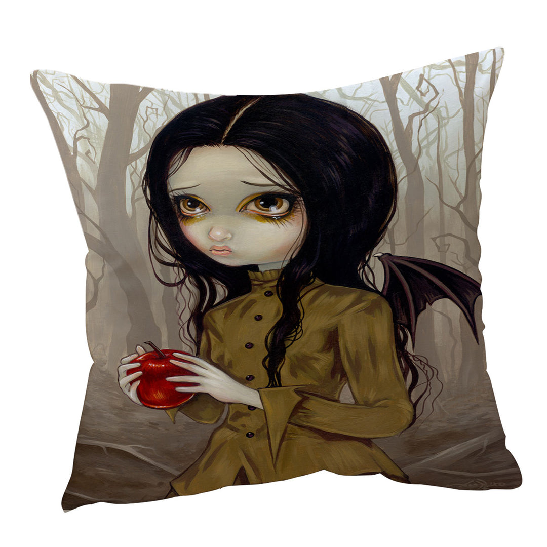 Goth Throw Pillows Fairy Melancholy Autumn Is My Last Chance