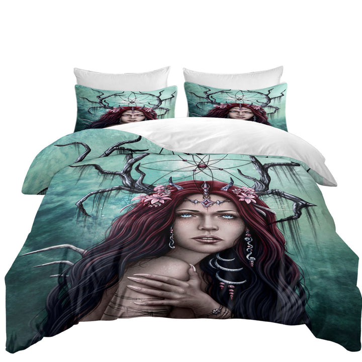 Gothic Art Scary Devil Woman the Dreamcatcher Best Duvet Covers