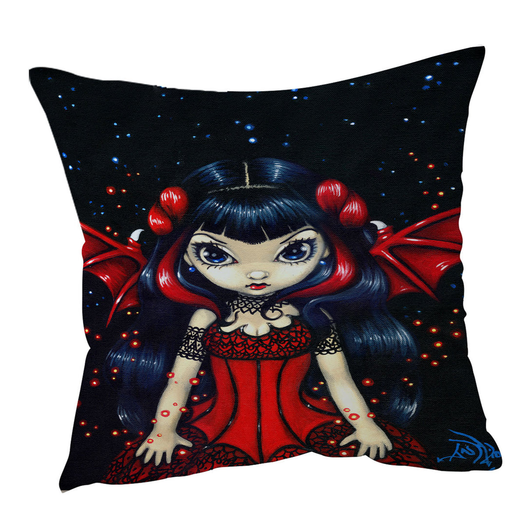 Gothic Cushions Fairy in a Red Dress