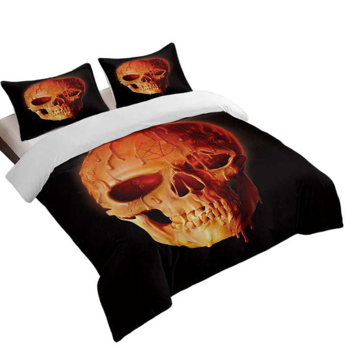 Gothic Dark Art Wax Skull Duvet Cover sale