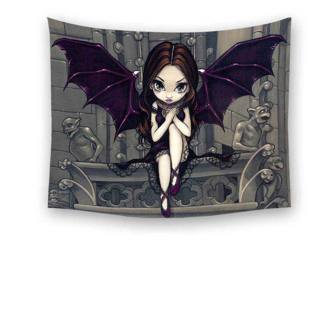 Gothic Fairy and the Gargoyles of Notre Dame Tapestry