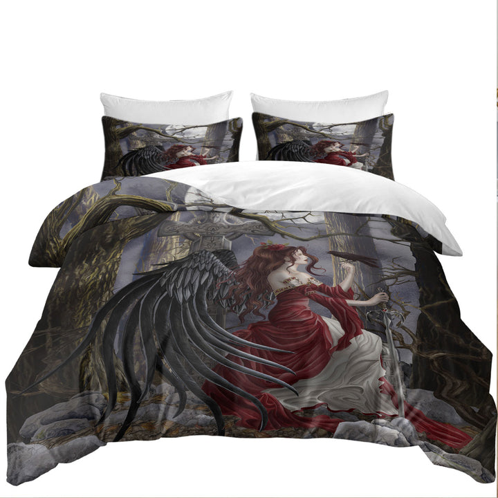 Gothic Fantasy Art the Graveyard Fairy Bed Covers