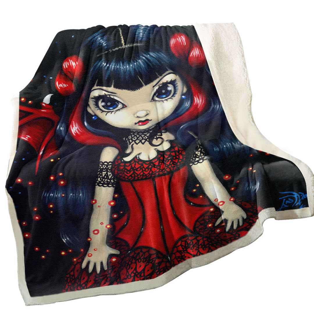 Gothic Throws Fairy in a Red Dress