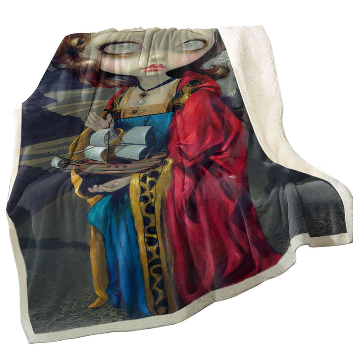 Gothic Throws style Painting Angel a Safe Harbor