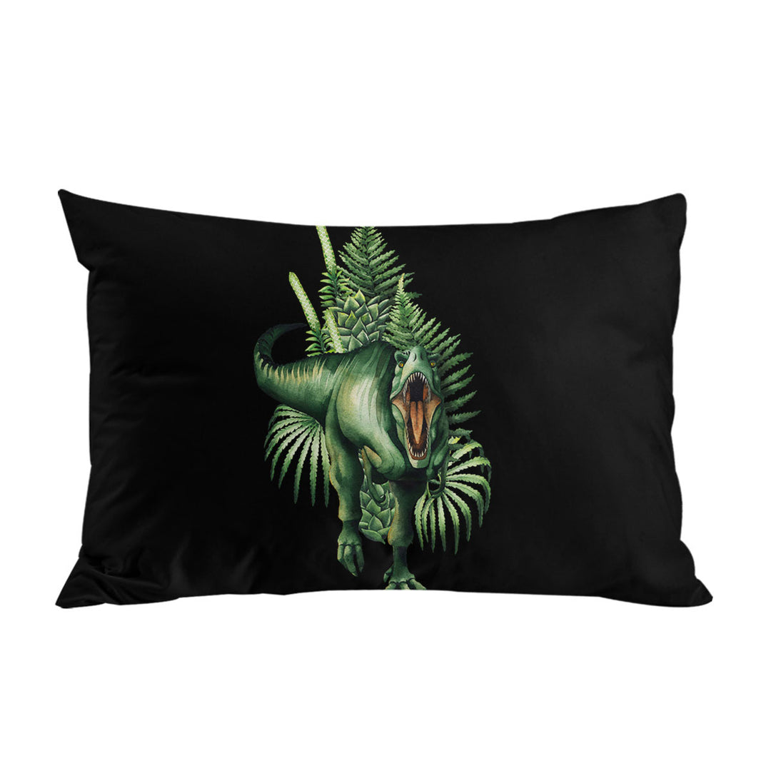 Green Scary Dinosaur Pillow Cases