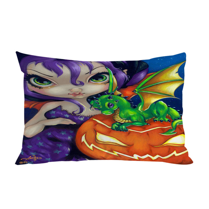 Halloween Darling Dragonling Fairy and Cute Dragon Pillow Cases