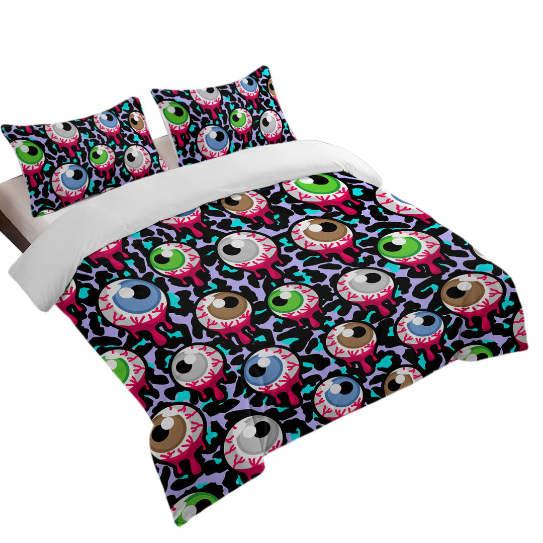 Halloween Scary Eyeballs Duvet Cover