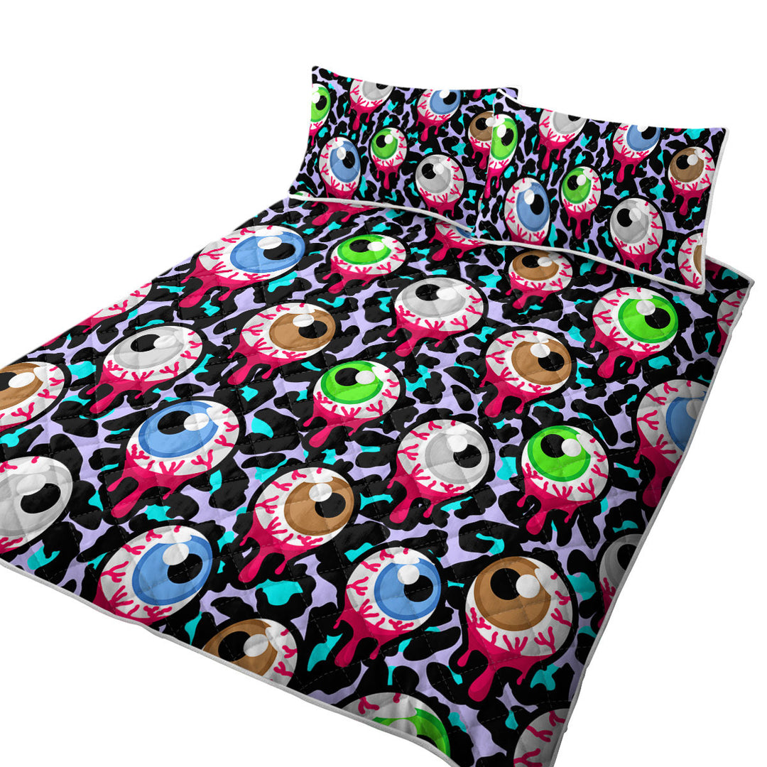 Halloween Scary Eyeballs Quilts for Beds