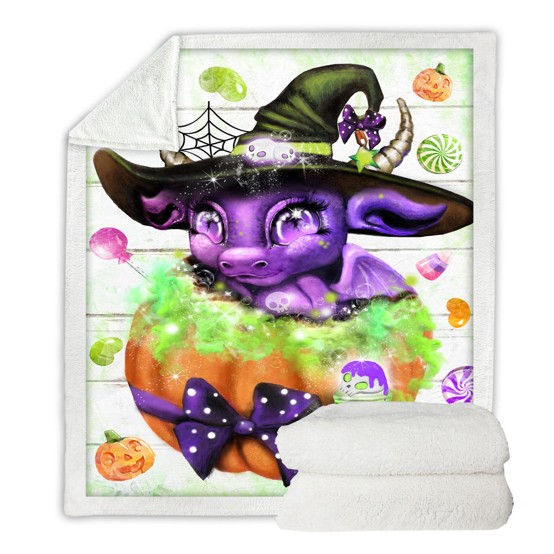 Halloween Sofa Blankets Witchy Halloween Lil Dragon