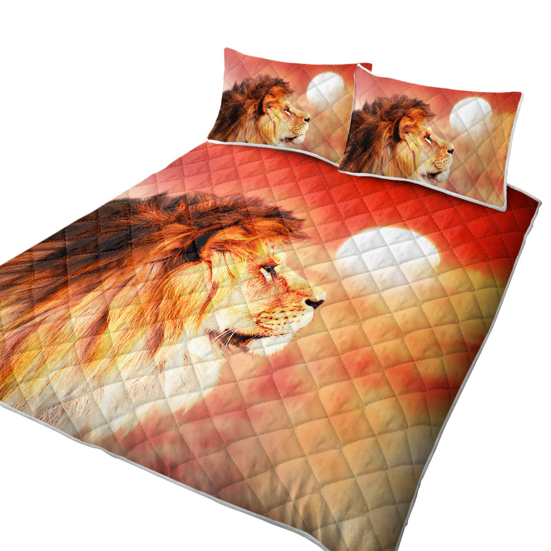 Handsome Lion Under the Sun Coverlet