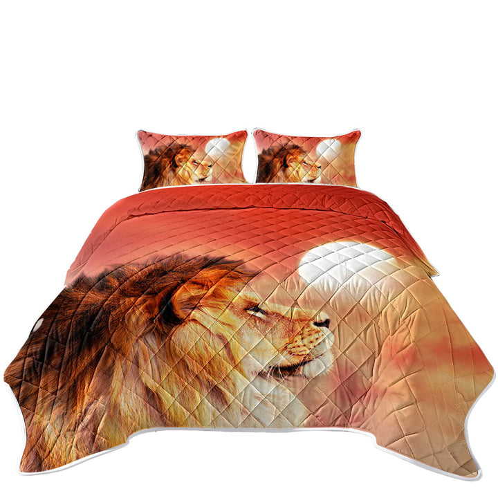 Handsome Lion Under the Sun Coverlets