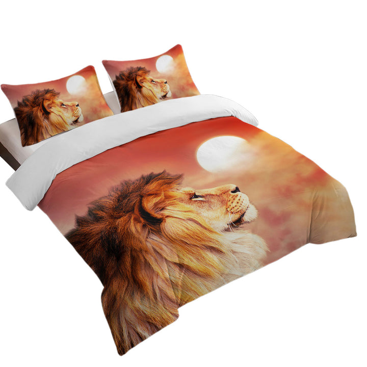 Handsome Lion Under the Sun Twin Duvet Covers